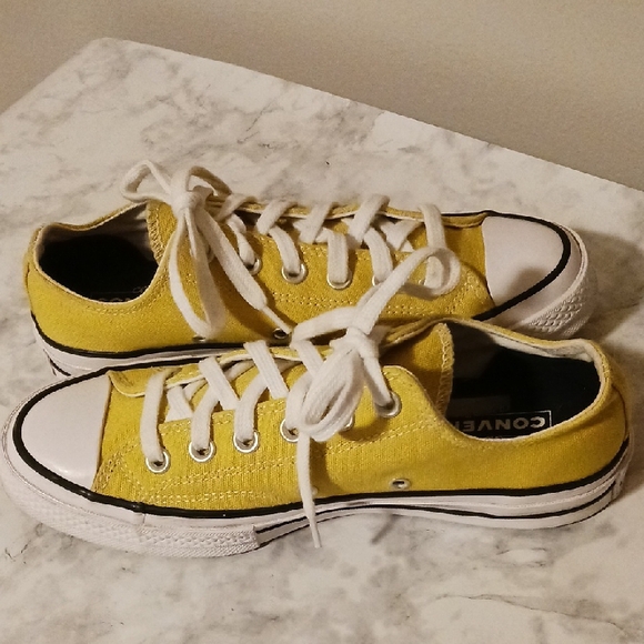 Converse All Star Mustard Yellow Canvas Sneakers - Picture 9 of 9